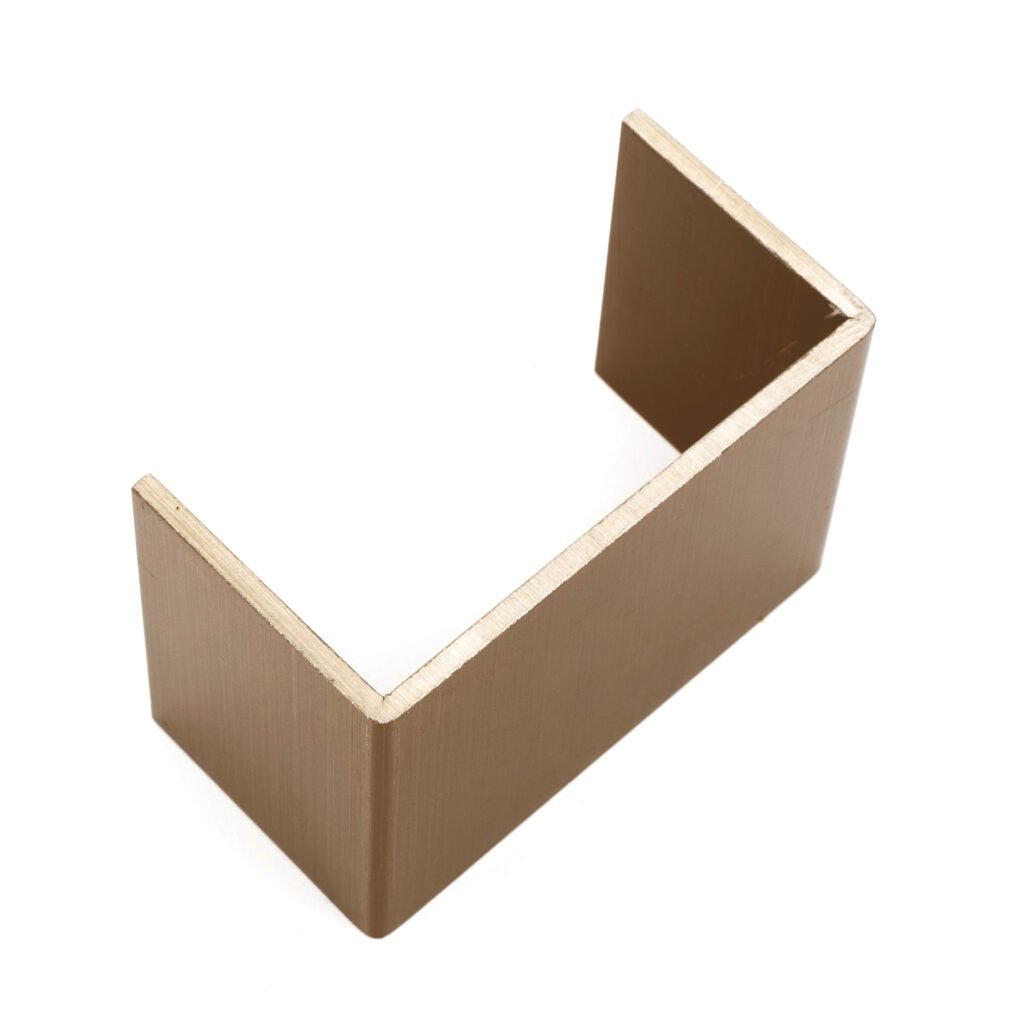 V-Groove Profile MP04-F 2.5mm in Double Stone Steel PVD coloured stainless steel Bronze Hairline