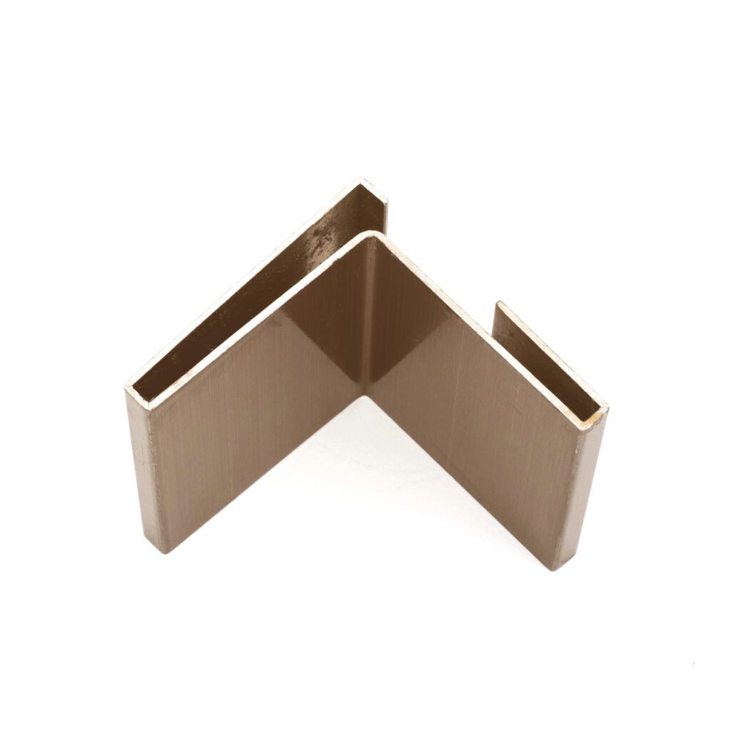 V-Groove Profile MP04-L 1.25mm in Double Stone Steel PVD coloured stainless steel Bronze Hairline