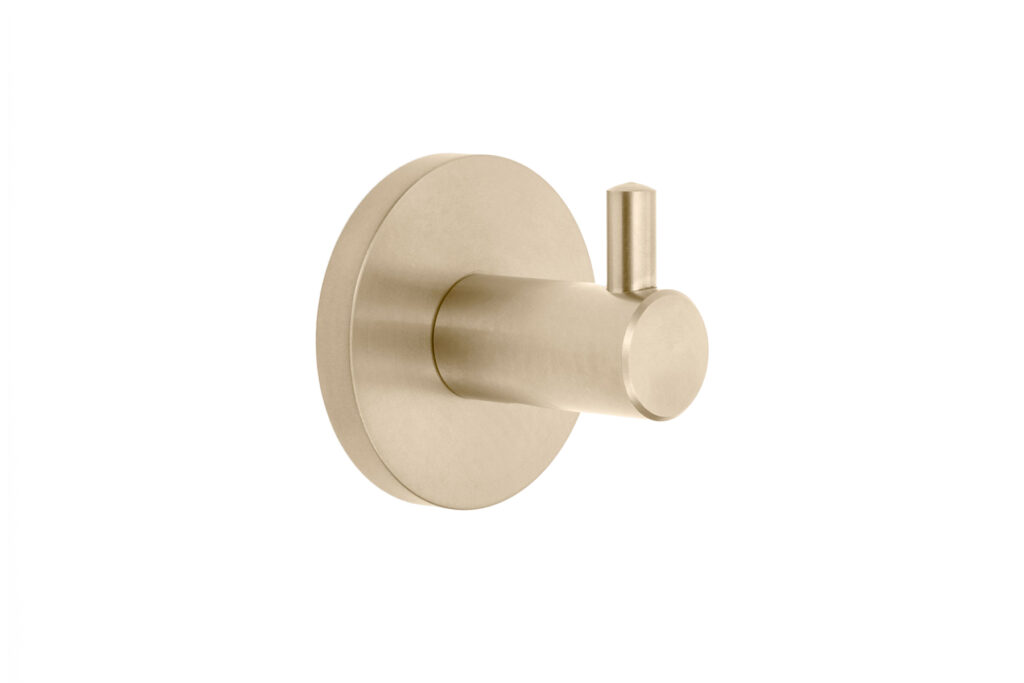 DP 7102 Prestige Single Robe Hook in PVD coloured stainless steel Champagne Brush.