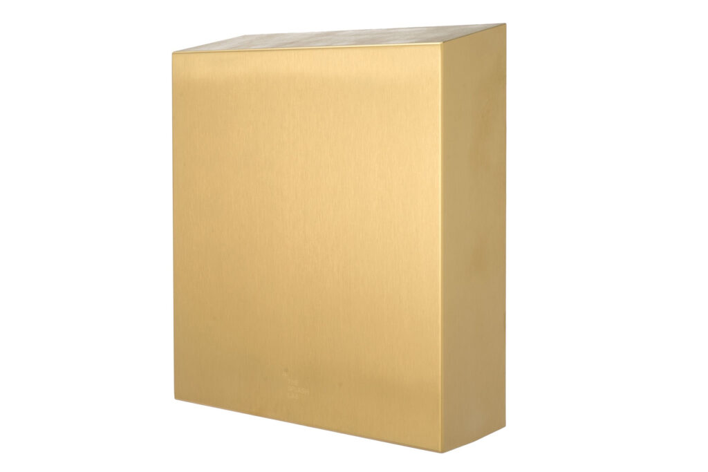 The Splash Lab Slim Wall-Mounted Hand Dryer in PVD coloured stainless steel Champagne