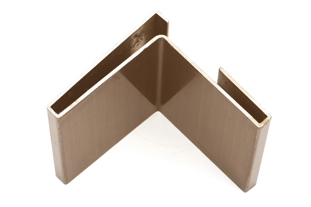 V-Groove Profile MP04-L 1.25mm in Double Stone Steel PVD coloured stainless steel Bronze Hairline
