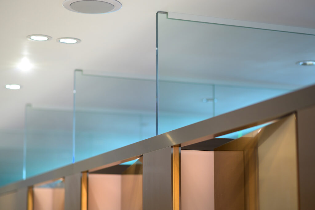 The PVD coloured stainless steel doors & panels are resistant to bacteria & easily sanitised